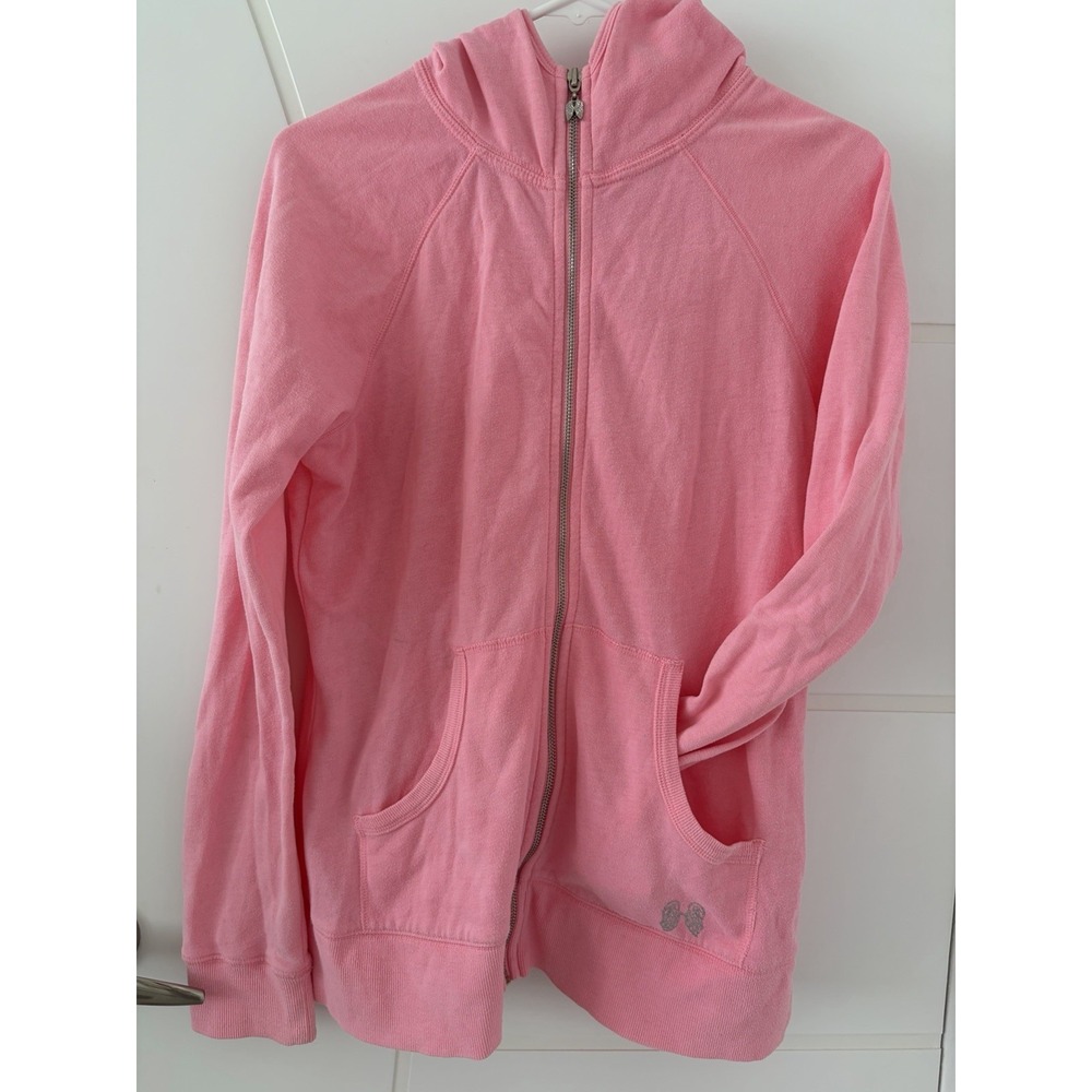 Victoria's Secret PINK Angels Pink Rhinestone Angel Wing Full Zip Hoodie Large
